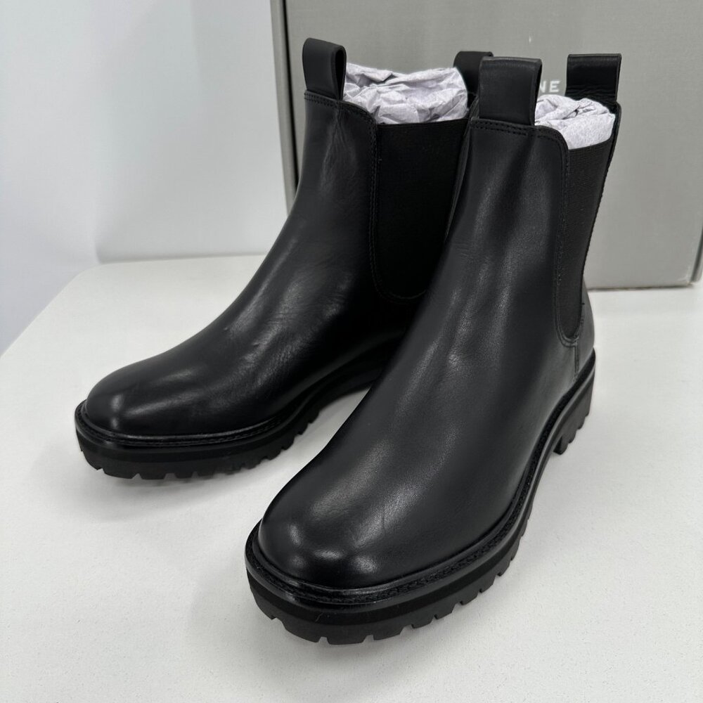 Everlane The Lug Chelsea Boot in Black sz 8.5 Women's Leather Ankle Chunky Sole - Picture 9 of 12